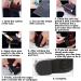 Resistant Sole Sheet Heel Repair Pad - V-Shaped Black Rubber Sole Pad for Women's & Men's Shoe Repair - Buy Online on GoSupps.com