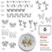 90 PCS 3D Butterfly Nail Rhinestones Charms - Silver Metal Acrylic Nail Art Gems Set - Buy Online on GoSupps.com