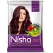 Nisha Lot de 12 colorations pour cheveux au henn rouge bordeaux avec amla shikakai hibiscus aloe vera ayurv dique herbes soin des cheveux avec autocollant Kajal Rouge bordeaux (lot de 12)