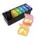Weekly Pill Organizer1 Time a Day, ZHIYUANFANG Daily Pill Box Organizer, 7 Day Pill Organizer Large Compartment to Hold Vitamins/Fish Oil/Medication, Portable and BPA Free (Black)