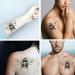 Dopetattoo Large Bee Temporary Tattoo Sheets for Men and Women - Neck, Arm, Hand, Leg, 6 Pack - Buy Online on GoSupps.com