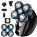 Head shavers for Bald Men Upgrade 6in1+1 Electric Razor for Men Cordless Men's Electric shavers Grooming for a Perfect Bald Look USB Charge Waterproof 7-pack