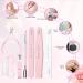 Makartt 7-Piece Pink Nail File & Buffer Set - Complete Manicure Kit with Nail Skin Trimmer & Clipper for Beginners | Premium Nail Care Essentials - Buy Online on GoSupps.com