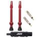 JACO Tubeless Presta Valve Stem Replacement Kit (Six Colors) | 44mm / 60mm Red 44 mm