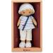 Kaloo Tendresse Eli 25cm Fabric Rag Doll with Striped Tee - Perfect Gift for Babies - Customisable Ribbon - K200012 - Buy Online on GoSupps.com