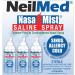 NeilMed NasaMist Isotonic Saline Spray 177mL - Soothe, Moisturize, Cleanse with Specially Designed Tip - 3 NasaMist Canisters - Buy Online on GoSupps.com