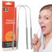 Metal Tongue Scraper Stainless Steel Tongue Cleaner Portable Tongue Scraper Brush Travel Mouth Scraper Tongue Cleaner for Bad Breath Oral Hygiene Tool for Fresh Mouth Breath