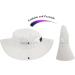 Women's Foldable Ponytail Sun Hat with UV Protection - Wide Brim Beach Fishing Hat in Pure Beige - Buy Online on GoSupps.com