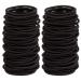 300 Pieces Black No Crease Girls Hair Ties  Hair Bands  Bulk Elastics Ponytail Holders Ties for Thick Heavy and Curly Hair