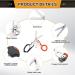Buy Trauma Scissors - 6 in 1 Foldable Emergency Scissors | Stainless Steel Compact & Durable | Orange/Black - Fast International Shipping! - Buy Online on GoSupps.com