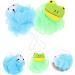 Hemoton Kids Bath Ball - 2pcs Exfoliating Bath Sponge & Loofah Puff | Cartoon Design Shower Wash Ball for Children - Buy Online on GoSupps.com