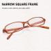 Myiaur Fashion Fake Glasses for Women - Y2K Clear Frame Non-Prescription Eyewear with Anti-Blue Light Protection - A03 Brown - Buy Online on GoSupps.com