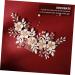 Ipetboom 1pc White Leaf Comb Rhinestone Headpiece Pearl Hair Ties Bridal Hair Comb Beautiful Hair Accessory Bridal Floral Side Comb Prom Hair Clips Hair Pin Grace Bride Alloy Crystal Flower - Buy Online on GoSupps.com
