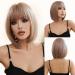 Esmee short just mixed blonde bob wig with a pony shoulder length wig synthetic cosplay wigs for women blond 14 inches