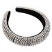 HZEYN Silver Rhinestone Padded Headband - Sparkly Bejewelled Hair Accessory for Women - Buy Online on GoSupps.com