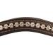 ExionPro White Crystal Browband for Horses - Full Cob Pony Sizes, Brown & Black Color Options, Equestrian Accessory - Buy Online on GoSupps.com