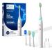 Electric Toothbrush Sonic Electric Toothbrush for Adult 330 Days Use on One Charge 5 Modes 3 Intensity Levels Pressure Sensor 2 Minute Timer 30 Second Interval Smart Memory Mode IPX7