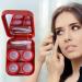 Yemyap Portable Contact Lens Container Set | Travel Tank with Mirror Tweezers & Solution Bottle - Red - Buy Online on GoSupps.com
