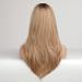 HAIRCUBE Long Blonde Layered Synthetic Wig for Women - 23 Golden Ash Blonde with Brown Roots - Buy Online on GoSupps.com