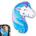 Beinou Car Seat Belt Pillow Kids Unicorn Seatbelt Cover Travel Cushion Shoulder Protector Soft Harness Pad for Toddler Adult Sleeping Head Rest Green