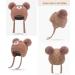 Cute Bear Kids Winter Hat | Dual Pom-Pom Chenille Knitted Warm Hat for Boys & Girls | Fleece Lined Earflap Cap for Toddlers 1-5 Years - Grey - Buy Online on GoSupps.com