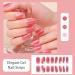 Semi Cured Gel Nail Strips 16 Pieces Glitter Gel Nail Stickers Full Nail Wraps Soft Self Adhesive Natural French Tip Manicure Kit with 2 Prep Pads Nail File & Wooden Stick - Blushing Whisper - Buy Online on GoSupps.com