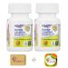 Equate Bisacodyl Gentle Laxative Tablets for Adult Constipation 5 mg 100 Count - Total Bisacodyl 5 mg (Pack of 02) 200 Tablets + CreateAndBundle Sticker
