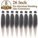 8 Packs/Lot EZ Braid 26 inch Professional Pre Stretched Braiding Hair Yaki Texture Braiding Hair for Crochet Hair Braids Long Free Synthetic Fiber Hair Extensions (#T1B/Silver) 26 Inch (Pack of 8) #T1B/Silver - Buy Online on GoSupps.com