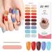 Kalolary 20PCS Nail Adhesive Wrap Nail Gel Polish Strips Full Wraps Nail Polish Stickers Cured Gel Nail Strips Self-Adhesive Gel Nail Wrap Stickers Decals(UV/LED Lamp Required) (Colorful 2)