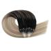 UGEAT Microring Extensions - Real Hair Balayage Black Ombre 50g 40cm 50 Strands Micro Loop Extensions - Buy Online on GoSupps.com