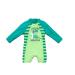 BONVERANO Baby Boys Swimsuit/Sunsuit UPF 50+ Sun Protection One Pieces Swimwear with Sun Hat 18 Months Green