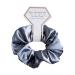 amangul Bridesmaid Hair Scrunchies Thick Updo Satins Scrunchies Bridal Shower Wedding Hair Rope Scrunchy Women Ponytail Holder(Dark Grey)