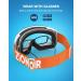 ZIONOR X4 Ski Goggles - A-white Frame Revo Mirror Orange Lens VLT 8.84% - Buy Online on GoSupps.com