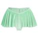 Women's Velvet Shorts Mid Rise Yoga Running Short Pants Hot Rave Booty Shorts Mini Pants Dance Bottoms Small Light Green