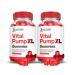 Justified Laboratories (2 Pack) Vital Pump XL Performance Gummies 1000MG Advanced Formula Vital PumpXL Formulated with Beet Juice ACV Pomegranate Beet Powder B12 Vegan Non GMO 120 Gummys