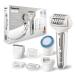 Panasonic Epilator ES-EL9A-S503 with body brush 7-in-1 women wet & dry attachment for armpits and bikini area silver 7 attachments