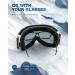 ZIONOR Lagopus Ski Goggles - White Frame Silver Lens - for Men Women Adult Youth - Buy Online on GoSupps.com