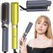 Sanyi Upgraded Portable Hot Air Comb - Heated Hair Straightening Brush for All Hair Types | One-Touch Folding Design in Avocado Green - Buy Online on GoSupps.com