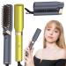 Sanyi Upgraded hot air Comb Portable Hair straightening Brush Heated Comb Teeth one-Touch Folding for Women Any Hair Type can Easily Handle (Avocado Green)