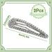 2Pcs Rhinestone Snap Hair Clips - Shining Silver Metal Clips for Women - Buy Online on GoSupps.com