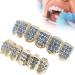 Teeth Set Bling Teeth Accessory Decoration for Halloween Party Hip Hop Show (Set of 12 upper and 8 lower blue diamonds) - Buy Online on GoSupps.com