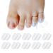 Breathable Gel Pinky Toe Protectors 20 Pack Silicone Toe Sleeves Transparent Foot Corn Cushions Pads Little Toe Caps for Bunion Blisters Corns Hammer Toes Toenails Loss Friction Pain Relief 20 Pack for Pinky
