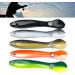 10 Pcs Soft Bionic Swimming Fishing Lures Loach Artificial Bait with Rotating Spins Tail Slow Sinking Bass Swimbaits Simulation Saltwater Freshwater Fake Baits for Pike Trout Mixed Color 5pcs