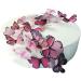 24 x pre -cut beautiful pink butterflies edible rice paper/Oblate paper cake decoration decoration for cupcake cake dessert for birthday party wedding baby party (m)