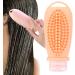 Perfeclan Hair Shampoo Brush & Travel Bottle - Compact Hair Wash Brush for Kids & Adults | 100ml Orange - Buy Online on GoSupps.com