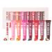 Flavored Lip Gloss Set Pack and Gloss Replenishing Softness Blend | Conditioning and Replenishing Formula Variety of Long-Lasting Soothing Oils Vibrant Pack