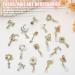 Dangle Nail Charms 18PCS Luxury Nail Gems Set - Heart, Flower, Moon, Butterfly, Pearl, Bow | 3D Gold & Silver Alloy Rhinestones for Nail Art Decoration - Buy Online on GoSupps.com
