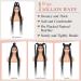 Lexqui 36 Large Square Knotless Braided Wig for Women - Long Black Cornrow Lace Frontal Braids with Baby Hair - Natural Looking Synthetic - Buy Online on GoSupps.com