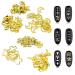 Metal Rivets 3D Nail Art Decals - 6 Boxes DIY Nail Decoration Kit with Gold Punk Designs - Buy Online on GoSupps.com