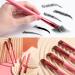 2 PCS Multi Function Eyebrow Brush Set - Professional Square Angled Brush for 4D Hair Stroke - Magic Hairline Eye Brow Brushes for Women and Girls - Buy Online on GoSupps.com